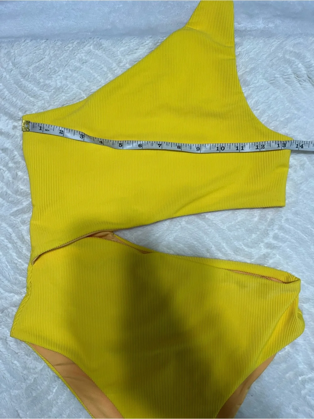 Beach Riot x Free People Celine One Piece Swimsuit Lemon Yellow Cutout M NWT
